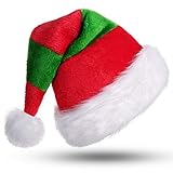 CITÉTOILE Weihnachtsmütze Nikolausmütze Dicker Fellrand aus Plüsch Nikolaus Mütze...