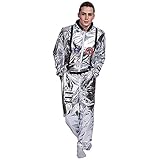 EraSpooky Herren Astronaut Kostüm Weltall Raumfahrer Anzug Spaceman Overall Outfit