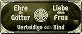 WOGEKA ART Retro Blechschild Ehre die Götter, liebe deine Frau - Wikinger als Geschenk-Idee 28x 12...