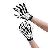 Oblique-Uniuqe® Skelett Handschuhe Schwarz Einheitsgröße Mann & Frau - Fasching Karneval...