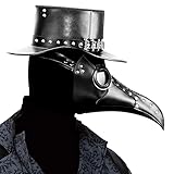 Wikay Pest Doktor Vogel Maske, Lange Nase Schnabel Steampunk Leder Halloween Kostüm Requisiten für...