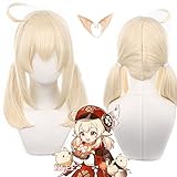Lshpresx Klee Perücke Cosplay Kostüm Perücken Spiel Synthetic Hair mit Free Perücke Cap