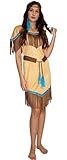 MAYLYNN 16617 - Kostüm Indianerin Indianerkostüm Squaw Damen 3-teilig: Kleid, Gürtel, Stirnband,...