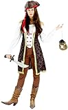 Piraten Kostüm für Damen Fasching Piratenbraut Frauen Karneval Fasching Größe S