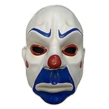 LePyCos Joker Maske Latex DC Clown Superschurke Cosplay Zubehör Halloween Kostüm Requisiten Blau