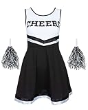 Redstar Fancy Dress Cheerleaderkostüm Damen mit Cheerleader Pompoms – Cheerleader Kostüm Damen...