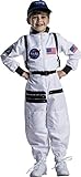 Dress Up America Astronaut Kostüm Kinder – Weißer NASA-Raumanzug für Jungen und Mädchen
