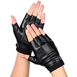 LIOOBO Pu-lederhandschuhe Radfahren halbfinger runde Taktische Handschuhe fahrhandschuhe für...