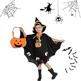 Halloween Umhang Kinder Kostüm Fledermaus Mädchen Hexe KostüMe KostüMe Kürbis Umhang Kostüm...