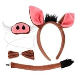 COOPHYA Stirnband 1 Satz Warzenschwein-Stirnband Tier-Cosplay-Ohren-Set Tierohrenkostüm...