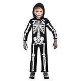 Amscan - Kinderkostüm Skelett, Knochengerüst, Karneval, Mottoparty, Halloween
