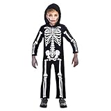 Amscan - Kinderkostüm Skelett, Knochengerüst, Karneval, Mottoparty, Halloween