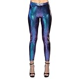 Boland - Leggings Meerjungfrau, Schuppenmuster, Unterwasserwelt, Kostüm, Mottoparty, Karneval