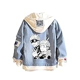 Famesale Jujutsu Kaisen Hoodie Jacke Yuji Itadori Gojo Satoru Jeansjacke Anime Sweatshirt Ryomen...