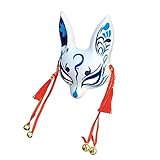 YangYong Little Bunny Kitsune Maske, traditionelles japanisches Cosplay Kaninchen Fuchs Kabuki Maske...