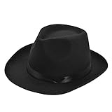 Bristol Novelty BH627 Wollfilz-Gangsterhut, für Herren, schwarz, Einheitsgröße Halloween