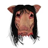 XehCaol Schweinemaske,Saw Pig Maske Halloween Horror Masken Kostüm Cosplay Latex Props (style D)