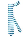Widmann 95701 - Krawatte Bayern, Blau/Weiß, Bierfest, Accessoire, Kostüm, Karneval, Mottoparty