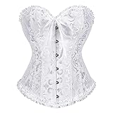 Ivy Shi Damen Vollbrust Corsage Korsett Top Gothic Vintage Corsagen Bustier Corsette- Gr. 32 (S),...