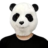 CreepyParty Halloween Kostüm Party Tierkopf Latex Maske Plüsch Panda Karneval Masken