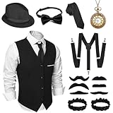 Alintor 20er Jahre Kostüm Herren, Mafia Karneval Kostüm Herren, Peaky Blinders Kostüm, 20er Jahre...