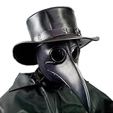 Schwarz Pest Arzt Maske - Lange Nase Vogel Schnabel Steampunk Halloween Kostüm Requisiten Maske,...