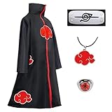 Antsparty Akatsuki Mantel für Kinder Erwachsener, Unisex Anime Cosplay Kostüm, Mantel Akatsuki...