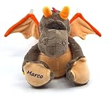 CreaDesign, Drachen Kuscheltier mit Namen personalisiert, Drachen Plüschtier für Mädchen und...