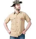 KarnevalsTeufel Herrenkostüm Oberteil „Dschungelhemd“ Ranger Forscher Expedition Kurzarm Gr. L