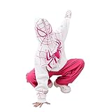 Y2k Zip Up Hoodie Spider Stickerei - Vintage Grunge Sweatjacke Halloween Hunny (White,S,S)