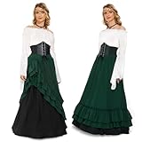 WELLCHY Mittelalter Kleidung für Damen, Renaissance Viktorianisches Kleid, Mittelalter Kostüm...
