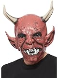 Smiffys Maske Teufelsdämon, Über Kopf, Latex