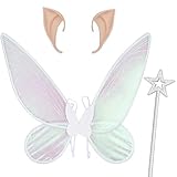 Winwild Feenflügel Erwachsene Set - Elfen Flügel Weiß Flügel Damen Elfenflügel Feenflügel...