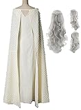 Yanny Daenerys Targaryen Kostüm Kleid Damen Daenerys Targaryen Cosplay Outfit mit Perückenumhang...