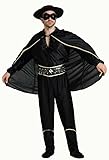 thematys® Zorro Kostüm Hut Anzug Umhang Set Bandit für Herren Damen Männer Erwachsene - für...