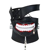 Nofonda Neue Tokyo Anime Ken Kaneki 3D pu-Leder Solide Halloween Cosplay Kostüm Maske Requisiten...