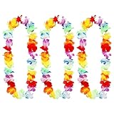 ALEGRE® Hawaii Kette Blumen, 3 Stück Blumenketten Hawaii Deko, Hawaiianische Girlanden JGA Deko...