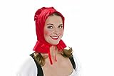 Festartikel Müller Rotkäppchen-Haube mit Rückenschößchen für Erwachsene in der Farbe Rot,...