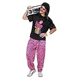 W WIDMANN MILANO Party Fashion - Kostüm 80er Jahre Outfit, T-Shirt und weite Hose,...