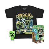 Funko Pocket POP! & Tee: Minecraft - Blue CreeperL - T-Shirt - Kleidung Mit Vinyl-Minifigur Zum...