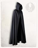 MYTHOLON Aaron Umhang mit Kapuze, Kostüm aus Canvas Baumwolle, Mittelalter LARP, Verkleidung Damen...
