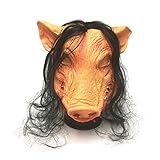 thematys SAW Jigsaw Schweine Maske – Gruselige Horror Vollkopfmaske aus Latex, Perfekt für...