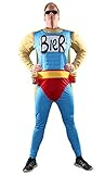 Foxxeo Das Biermann Helden Kostüm für echte Männer - GröÃŸe S-XXXL - für Karneval Fasching...