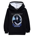 DROLA Wednesday Kapuzenpulli Baumwolle, Fleece Plüsch Sweatshirt Pullover Langarm Casual Loose Fit...