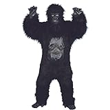NET TOYS Deluxe Gorilla Kostüm Affenkostüm Schwarz Gorillakostüm AFFE King Kong Tierkostüm Affen...