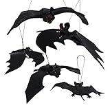 Halloween Bats Dekoration, 5Pcs Hängen Vampir Fledermäuse, Halloween 3D Fledermäuse,Halloween...