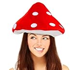 Hooin Pilzhut. Pilz-Kostüm-Partyhut. Kostüm-Kopfbedeckung in Erwachsenengröße.