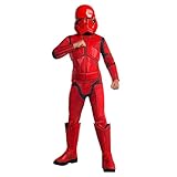 Rubie's 701277_L Offizielles Disney Star Wars Ep 9, Red Stormtrooper, Deluxe-Kostüm, Kindergröße...
