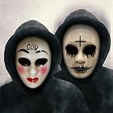 Mizijia 2 Stück The Purg Anarchy God Maske und Cross Killer Maske, Halloween Horror Maske,...
