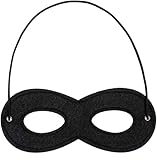 Costumed Augenmaske Bandit Zoro wie Panzerknacker & Bankräuber schwarz, Einbrecher Maske - Kinder &...